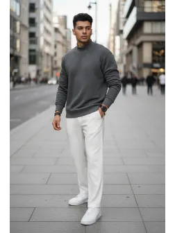 Bluza barbati gri slim fit 2660 P20-3.3